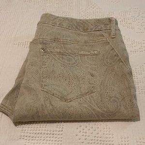 Chico's So Slimming Jeans - Tan Paisley - Size 1
